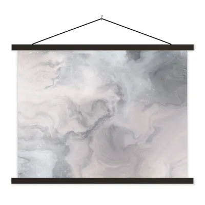 Produktbild von MuchoWow® Textilposter Wolken - Abstrakt - Malen 150x113 cm mit holzfarbenen Rahmen - Poster