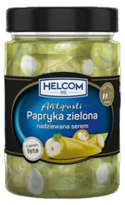 Zdjęcie produktu dla Helcom Papryka Zielona Nadziewana Serem 327 ml