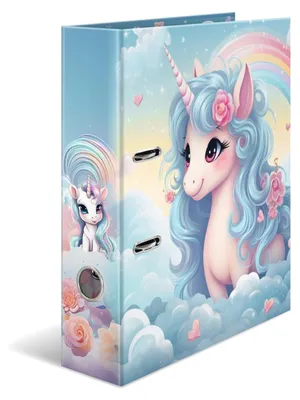 Image de HERMA 20136 Classeur à motifs "Happy Unicorns", A4, largeur du dos : 70 mm