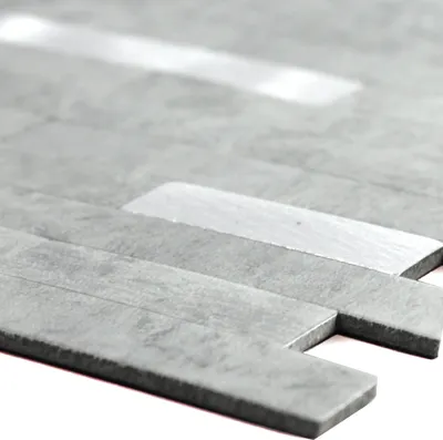 Produktbild von Vinyl Mosaikfliesen Maywald Selbstklebend Grau Silber