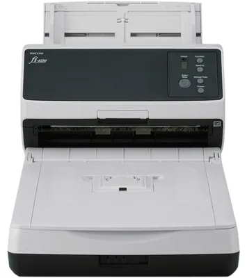 Zdjęcie produktu dla Ricoh fi-8250, 216 x 355,6 mm, 600 x 600 DPI, 50 stron/min, Skala szarości, Monochromatyczne, ADF+Ręczny skaner pobierający, Czarny, Szary