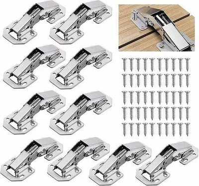 Produktbild von Innentürklemmen, 10 Stück, 7,5 cm, 90°, mit Mutter-Schrauben, Innentürrklammern