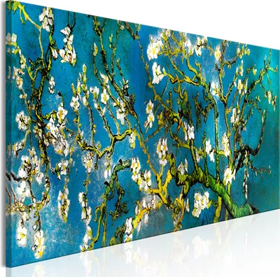 Produktbild von Italienischer Leinwand Leinwandbild - Blooming Almond (1 Part) Narrow 120x40 cm Blumen b-C-0651-b-a