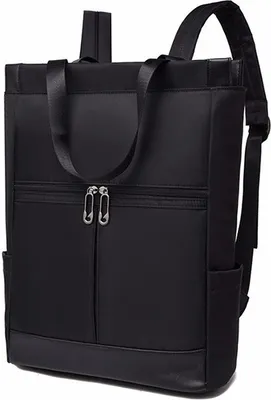 Produktbild von INF Schwarzer Nylon-Rucksack für den täglichen Gebrauch Schwarz