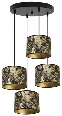 Obrázek produktu pro Závěsná lampa, stropní lustr, stínidlo, zlatý vzor