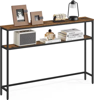 Produktbild von VASAGLE Konsolentisch, schmaler Sofatisch mit 2 Ablagen, 20 x 120 x 80 cm