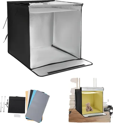 Produktbild von Fotostudio, tragbares Design, mehrere Hintergründe, schwarz