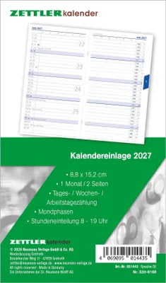 Produktbild von Kalenderersatzeinlage TP 1M/2S 2027