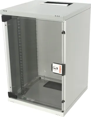Obrázek produktu pro ROLINE 26.21.0025, Nástěnný regál, 9U, 20 kg, Zámek, 6,77 kg, Šedá