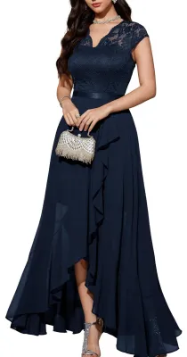 Produktbild von Elegantes Abendkleid für Hochzeiten und Feiern aus Chiffon und Spitze