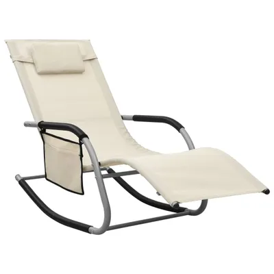 Zdjęcie produktu dla VidaXL 310510, Lounge, Obite siedzisko, Stal, Tkanina, Kremowy, Szary, 620 mm, 1490 mm