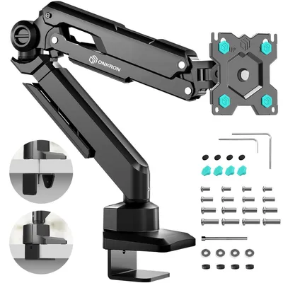 Immagine prodotto di ONKRON Tilt and swivel desk mount for 13"-34" monitors, max 10 kg, with rotation, black G90