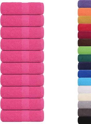 Produktbild von vidaXL Waschtücher FROGN 10 Stk. Rosa 30x30 cm 360 g/m²