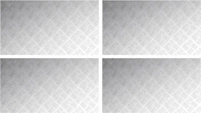 Immagine prodotto di vidaXL Gradino rettangolare 4 pezzi Argento 90 x 50 cm Alluminio