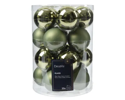 Produktbild von Weihnachtskugeln Glas 6cm x 20 Stück - Rosmarin
