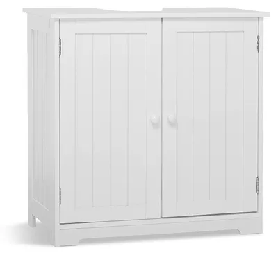 Produktbild von Wastafelunterkast Holz, 2 Fächer, 60 x 30 x 60 cm, für das Badezimmer