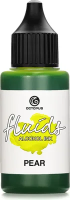 Produktbild von Octopus Fluids Alcohol Ink PEAR, Alkoholtinte für Fluid Art und Resin, grün