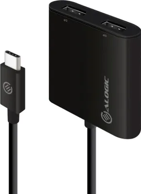Produktbild von Alogic Adapter USB-C -> Dual Displayport2.0 4K 30Hz