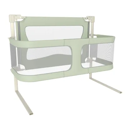 Produktbild von 3-in-1-Babybett Bettgitter Beistellbett höhenverstellbar , Klappbett, mit Moskitonetz, atmungsaktives und sichtbares Netzfenster Grün