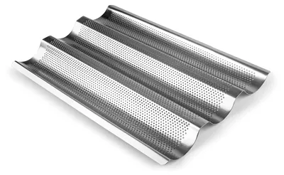 Produktbild von Ibili-Classic perforiertes Backblech, Edelstahl, 38x25 cm, Silber