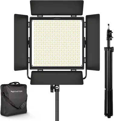Obrázek produktu pro LED video světlo se stativem a ovládáním přes aplikaci – video světlo, studiové světlo, světlo pro vlogy, světlo pro fotoaparát – 50W