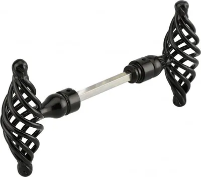 Image de Paire de boutons torsadés T pour porte d'entrée, fer, carré 6mm, 1 portée, noir - THIRARD