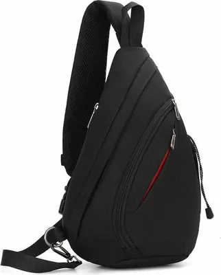 Obrázek produktu pro Náprsní taška, taška přes rameno pro muže a ženy, lehká, nepromokavá, taška přes rameno pro sport, cyklistiku, turistiku, cestování, výlety, černá, slunečná