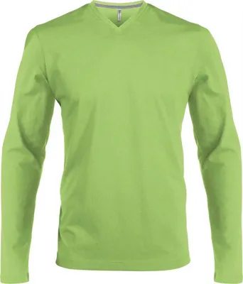 Produktbild von Kariban Herren Langarmshirt Longsleeve Longline T-Shirt Sweatshirt, Größe:L, Farbe:Lime