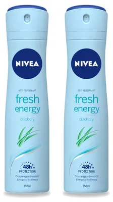Obrázek produktu pro 2 x Nivea Deodorant ve spreji Fresh Energy - 150 ml - Výhodný balení - 2 kusy