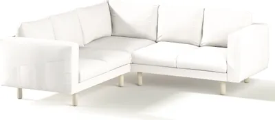 Produktbild von Dekoria Bezug für Norsborg 4-Sitzer Ecksofa, weiss, Norsborg 4-Sitzer Ecksofabezug