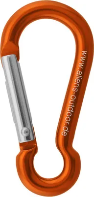 Mini Schnapper 6 cm Materialkarabiner von Aliens in orange; geeignet für Klettern.