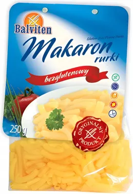 Obrázok produktu pre Makaron Rurki Balviten 250 g Bezglutenowy