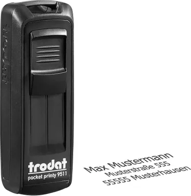 Image de trodat 375867 trodat Tampon texte, personnalisable Pocket Printy 9511 avec logo