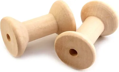 Immagine prodotto di 5 bobine di legno  30x48 mm non trattate Bobine di legno fai da te decorazioni merceria passamaneria nastri
