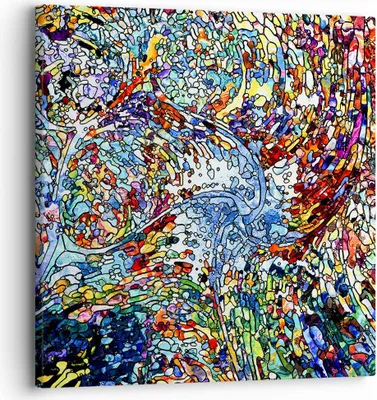 Produktbild von Bild auf Leinwand - Leinwandbild - Abstraktion modern - 30x30cm - Wand Bild - Wanddeko - Wandbilder - Leinwanddruck - Bilder - Kunstdruck - Wanddekoration - Leinwand bilder - Wandkunst - AC30x30-4045