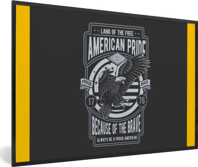 Produktbild von MuchoWow® MuchoWow® Gerahmtes Poster Vogel - Amerika - Jahrgang 30x20 cm - Poster mit zchwarzem Bilderrahmen - Kunstdruck - Bild-Poster