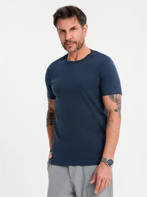 Zdjęcie produktu dla Ombre Clothing Koszulka męska z krótkim rękawem Jovani navy S