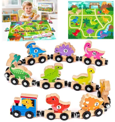 Image de Jouets en bois pour enfants de 2 à 3 ans : développement de la motricité et découverte des animaux