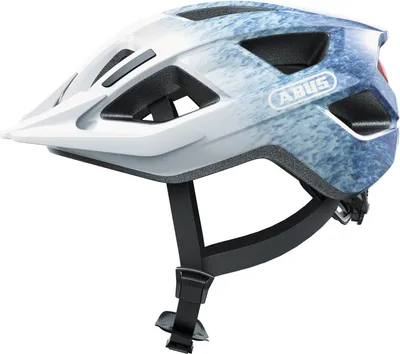 Produktbild von ABUS Fahrradhelm Aduro 3.0 LED - sportiver City-Helm in stilvollem Design für alltägliche und sportliche Touren - mit Rücklicht - für Damen und Herren - Größe M, weiß-blau