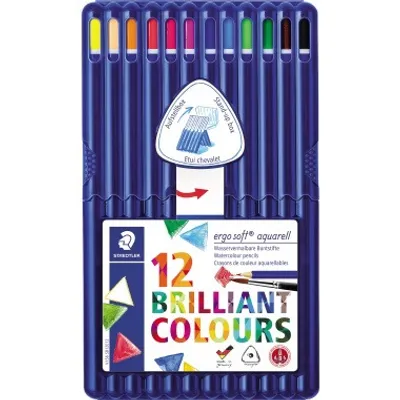 Produktbild von STAEDTLER Farbstift ergosoft® aquarell aquarell 156 SB12 sort. Inhalt mit Packung: 12 St./Pack.