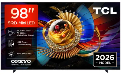 Produktbild von TCL Q7 Q7D Pro SQD-Mini LED TV, 2,49 m (98"), 3840 x 2160 Pixel, 4K Ultra HD, SQD-Mini LED, Smart-TV, WLAN