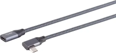 Produktbild von USB-C® Verlängerungskabel, 3.2, 90°, Pro, 0,5m
