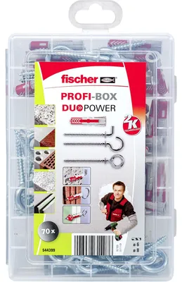Imagen del producto de fischer 544399 fischer Profi-Box - DuoPower 2K 544399 Dübel- und Schrauben-Sortiment, 70 St.