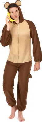 Produktbild von Affe Jumpsuit Herrenkostüm Dschungel braun-beige - Einheitsgröße