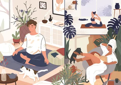 Produktbild von Yoga, Cats & Coffee: Peace of Mind / ADOBE STOCK_L - UFT Puzzle 1000 Teile