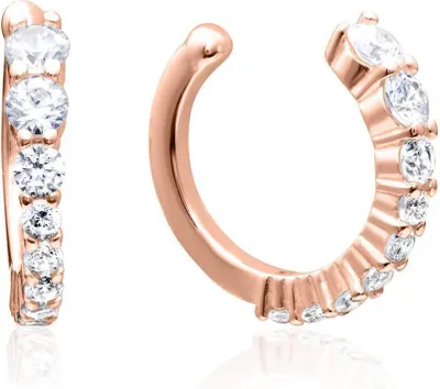 Produktbild von JEWLIX Ohrklemmen für Damen aus 925er Silber, rosé, Zirkonia