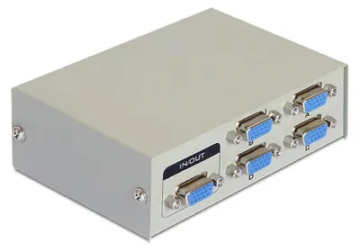 Produktbild von Delock Switch VGA 4 port manual bidirectional - Bildschirm-Switch - 4 x VGA - Desktop