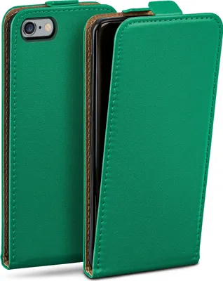 Produktbild von moex® Flip Case kompatibel mit iPhone 6s / iPhone 6 - Hülle mit 360 Grad Schutz, Dunkelgrün