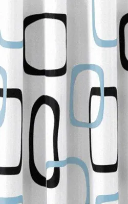 Obrázok produktu pre Sprchový záves 180x200cm, polyester, biela/čierna/béžová (ZP004)