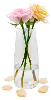 Glasvase 22 cm, klar, modern, für Tischdekoration
